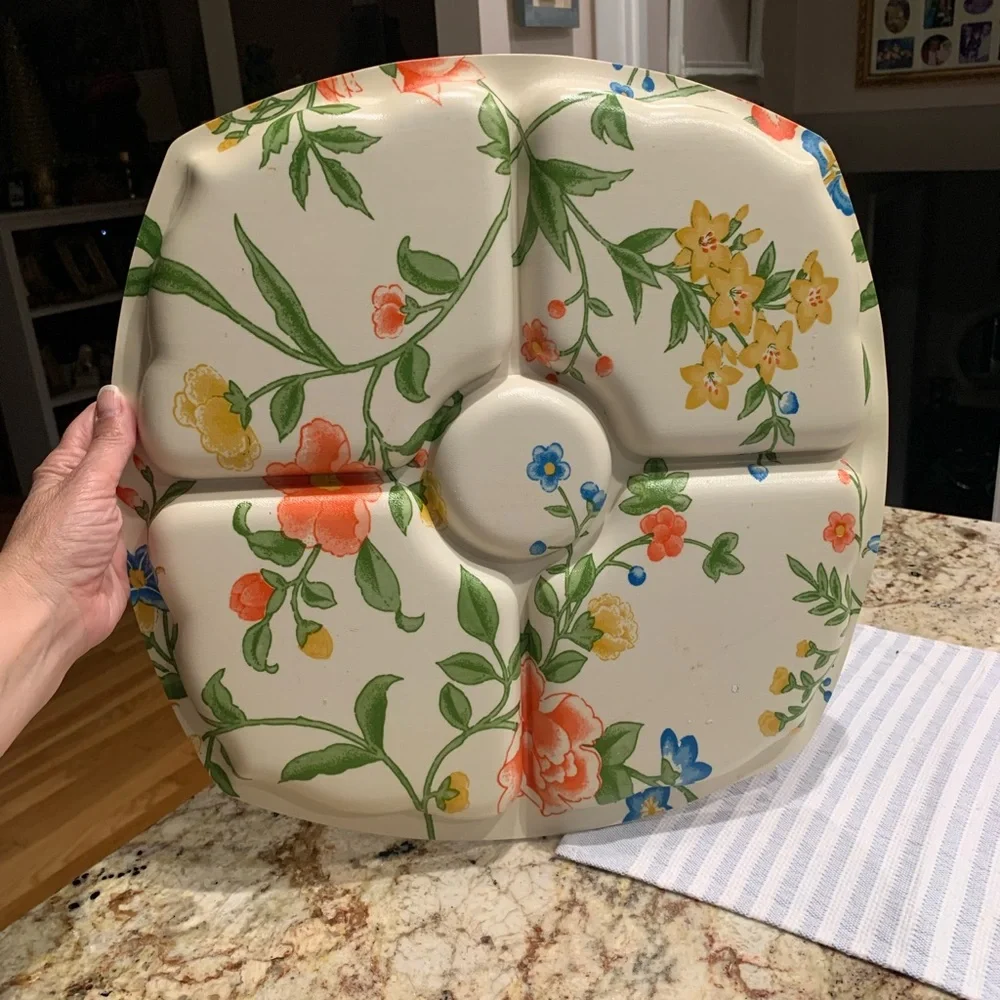 Vintage Floral Appetizer Plater